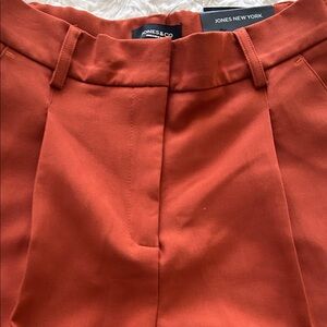 Jones New York Terracotta Pleated pants wide leg Sz Sm